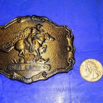 https://www.ebay.com/itm/124131338134 Box70C: MEN'S VINTAGE PONY EXPRESS BELT BUCKLE $10.00