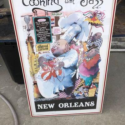 https://www.ebay.com/itm/124123638795 LAN794 Cooking with Jazz Framed Local Pickup $95