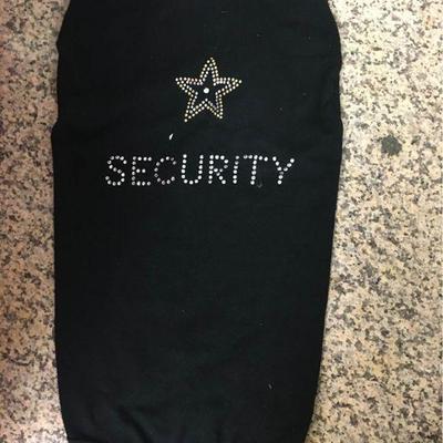 https://www.ebay.com/itm/114171738519 KB0064: Bedazzled Dog Clothing "SECURITY" Large (2)