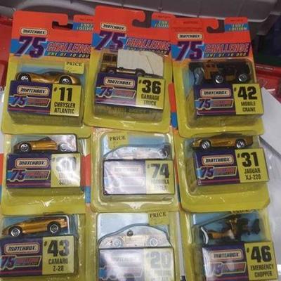 https://www.ebay.com/itm/124124642793 BOX 49: Lot of nine 1997 gold matchbox challenge Die cast cars $20.00