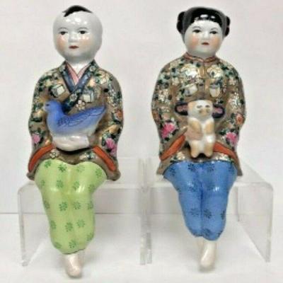 https://www.ebay.com/itm/114152358460 SM039: SET OF 2 ASIAN MAN & WOMAN SITTING CERAMIC SCULPTURE MADE IN CHINA 