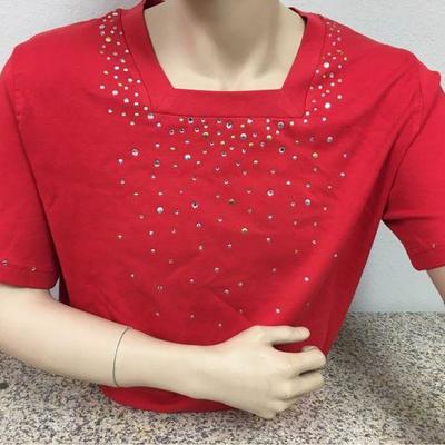https://www.ebay.com/itm/114171902273 KB0080: Bedazzled Red Short Sleeve Shirt with Silver and Gold Detailing 1XL (1)