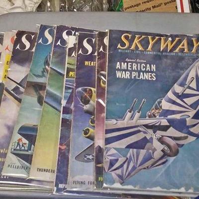 https://www.ebay.com/itm/114171668541 CC0001 1940S WW2 ERA SKYWAYS AVIATION MAGAZINES $99