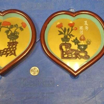 https://www.ebay.com/itm/114182807035 AB0006B75 SET OF TWO HEART SHAPED SHADOW BOX WALL DECORATIONS $20.00 BOX 75 AB0006