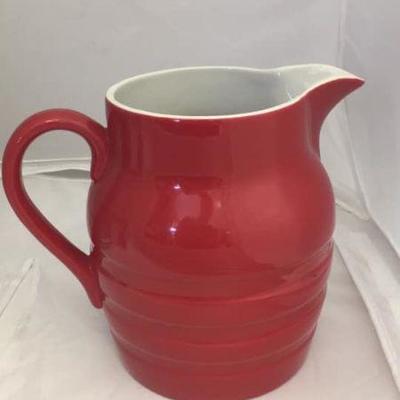KB0044: Red Glass Pitcher 4.5 Quart (145 oz) $5 Pay online by Venmo: @Rafael-Monzon-1, PayPal Email: Agesagoestatesales@Gmail.com, or...