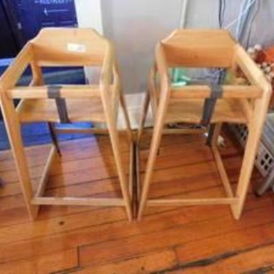 2 Wood High Chairs