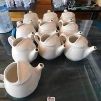 Lot Of 10 Ceramic Tea Pourers Approx 10 oz
