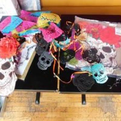 Large Lot Of Day Of The Dead Decor