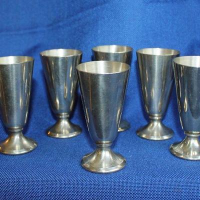 Lot 123: 6 Steiff Pewter Cordials $20