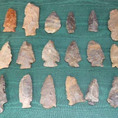 Lot 40: Native American Arrowheads and Stone Tools from South Carolina, and Georgia  $50