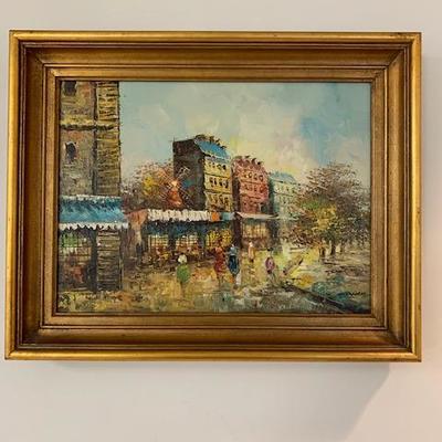 W. VANICCI Framed Parisian Street Scene $60
