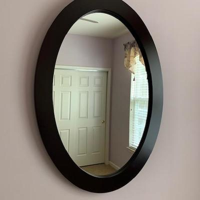 Black Framed Oval Mirror $35
