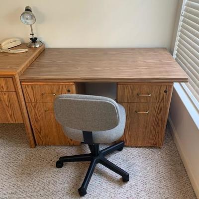 Knee Hole Desk $40 and Office Chair $30