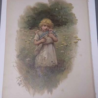 https://www.ebay.com/itm/124163907104	AB0255 VINTAGE 19TH CENTURY BOOK PLATE BLOCK COLOR PRINT $10.00 9 3/8 X 7 3/8 INCHES SMALL GIRL BOX...