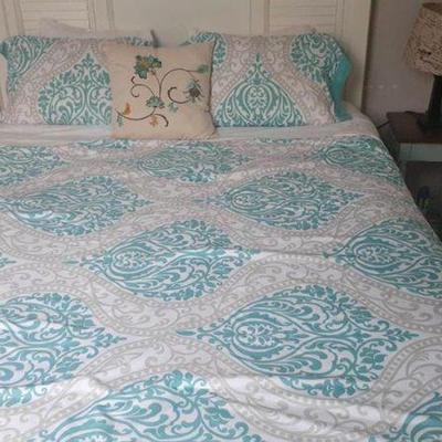 https://www.ebay.com/itm/124153675749	PA026: Turquoise and White Queen Size Comforter $20
