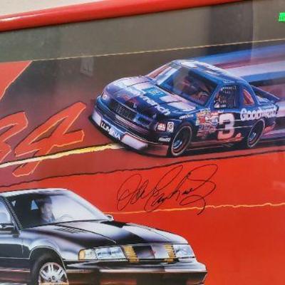 #6 - Dale Earnhardt Sr. Framed Autographed Poster, great condition, 42.5Wx30.75H ($125)