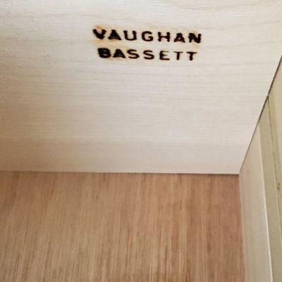 #8 - Vaughan Bassett Bedroom Set - King Headboard & Footboard w/ metal bedframe ($125),  Dresser w/ Mirror 64