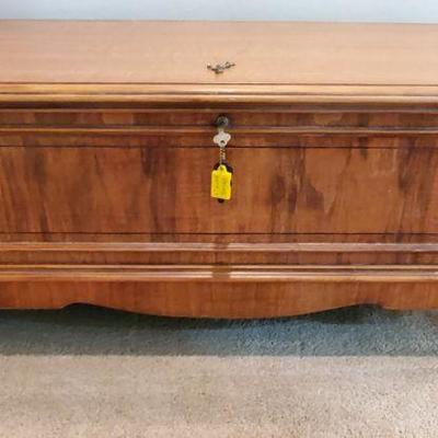 #61 - Vintage Lane Hope Chest, lock is stuck otherwise great condition, 40
