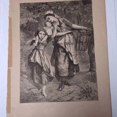 https://www.ebay.com/itm/124166160362	AB0269 VINTAGE 1881 BOOK PLATE BLOCK PRINT . MOTHER & KIDS $10.00 9 3/8 X 7 1/4 INCHES BOX 76 FC...