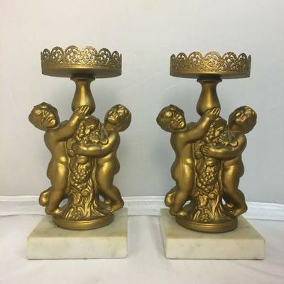 https://www.ebay.com/itm/124165911972	BR029: Metal Cherub Candle Holders with Marble Base, 2 pieces 7.5