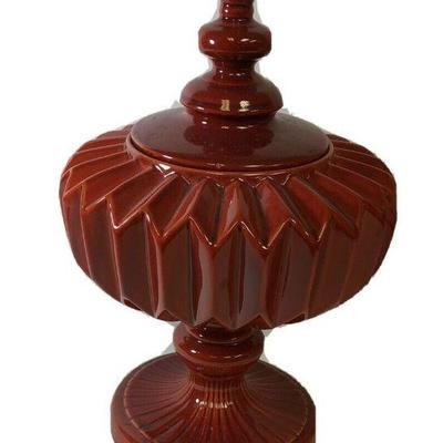 https://www.ebay.com/itm/124168021484	LAN9923: Large Decorative Jar Red 13