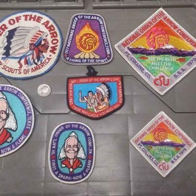 https://www.ebay.com/itm/124166168141	AB0280 VINTAGE LOT OF 7 BOY SCOUTS OF AMERICA PATCHES. $40.00 ORDER OF THE ARROW   BOX 70 AB0280
