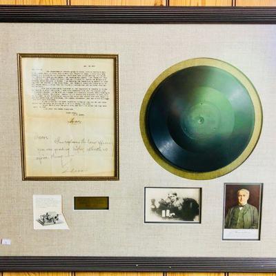 Signed letter by Thomas Edison 