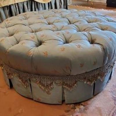 Button tufted ottoman matches bedroom $100.00 