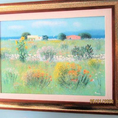 $300.00  IMPASTO BY PANI, FRAMED FLORAS SIZE IS 36X28