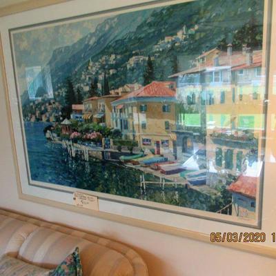 $650.00  BY BEHRENS, SIGNED AND NUMBERED LITHOGRAPH  "CAPRI"  56X40  102/300