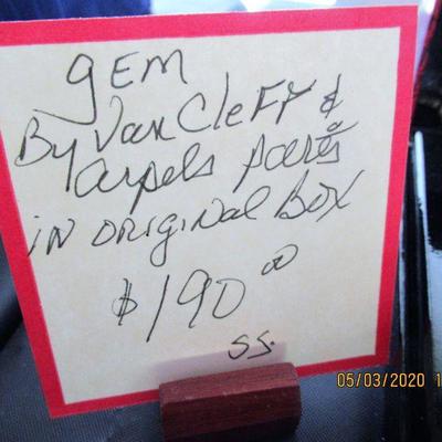 $190.00   GEM BY VAN CLEFF AND ARPELS, PARIS, IN ORIGINAL BOX