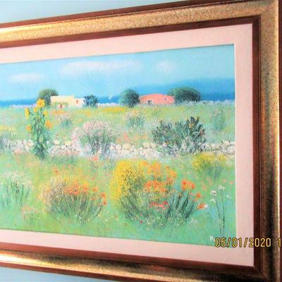 $300.00  IMPASTO BY PANI, FRAMED FLORAS SIZE IS 36X28