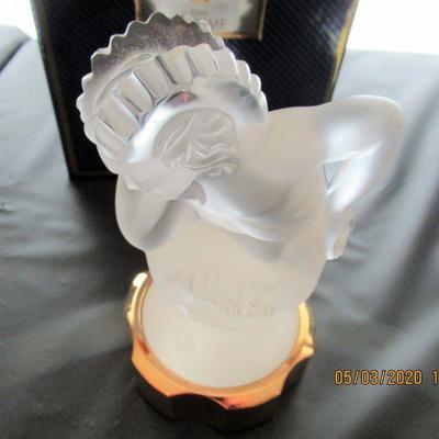 $500.00   LALIQUE "FAUN" MYTHICAL CREATURE, 1/2 GOAT 1/2 MAN, IN ORIGINAL BOX.