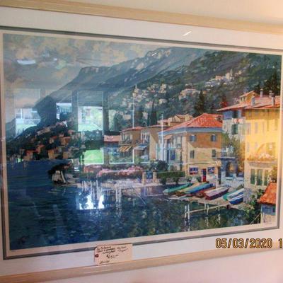 $650.00  BY BEHRENS, SIGNED AND NUMBERED LITHOGRAPH  "CAPRI"  56X40  102/300