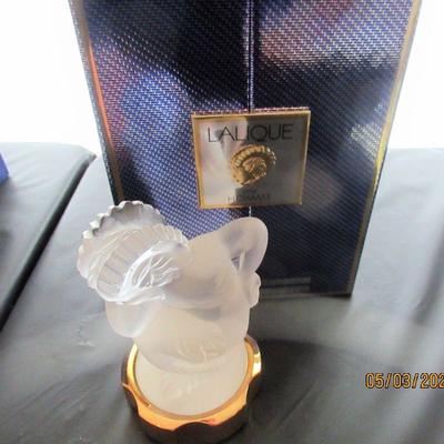 $500.00   LALIQUE "FAUN" MYTHICAL CREATURE, 1/2 GOAT 1/2 MAN, IN ORIGINAL BOX.