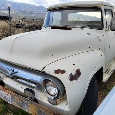 1058:	
1956 Ford F-100 Pick Up
VIN: F10V6L-12162 Key in Ignition
Vehicle being sold on application for duplicate title.
Currently on non...
