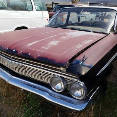 1036	
1961 Chevy Bel Air 4 Door Sedan
VIN: 116690107708
Vehicle being sold on application for duplicate title.
Title not in hand.
DMV...