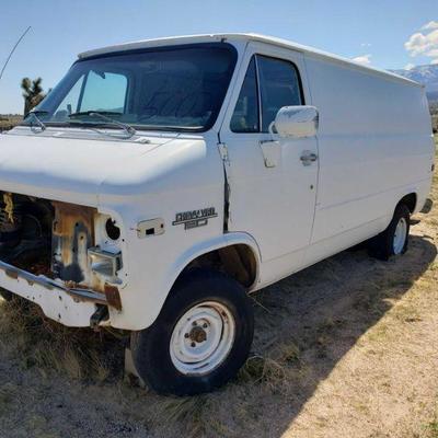 Year: 1984
Make: Chevrolet
Model: G20
Vehicle Type: Van
Mileage:
Plate:
Body Type: 3 Door Van; Cargo
Trim Level: Base
Drive Line: RWD...