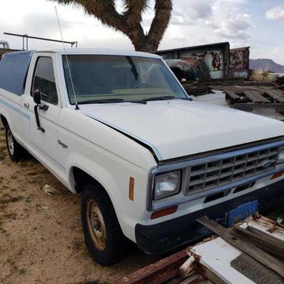 1048	
1984 Ford Ranger
Year: 1984
Make: Ford
Model: Ranger
Vehicle Type: Pickup Truck
Mileage: 38,630 TMU
Plate:
Body Type: 2 Door Cab;...