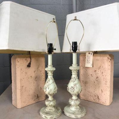 4 Lamps set of  two with shades and set of two with out shades. 