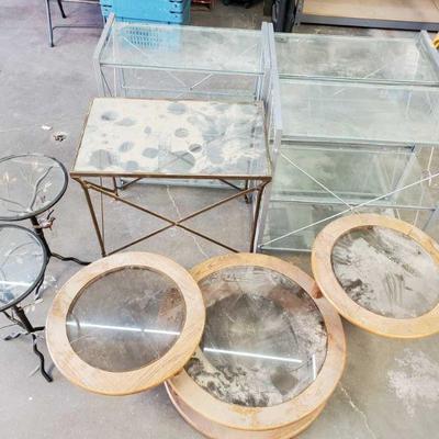 7 Glass Tables and Shelves
4 Tables, 2 Shelves, 1 Glass Table approx. 19"x 31"x 27", 2 Tables 14"x 24", 1...