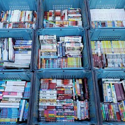 3950	
9 Totes of Japanese Anime Comic Books and VHS Tapes
TOTES NOT INCLUDED 9 Totes of Japanese Anime Comic Books. Including Initial D...