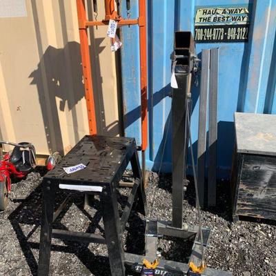10055	
Engine Hoist, Jack Stands, Press, and Metal Table
Engine Hoist, Jack Stands, Press, and Metal Table
