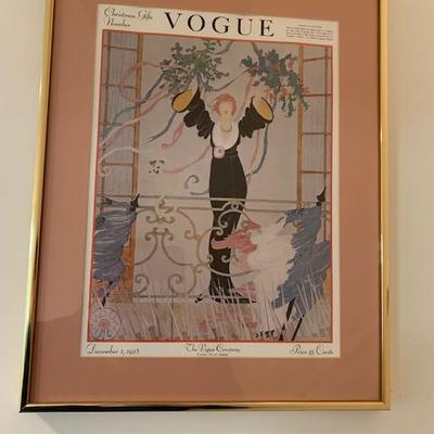 Framed Vogue Print $30