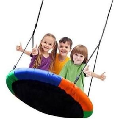 Blue Island tree swing-children's outdoor large size 40 diameter durjle swing