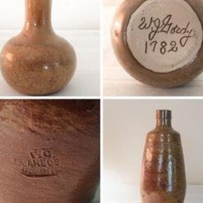 WJ Gordy small vase $45.00 Additional pottery vase $25.00 