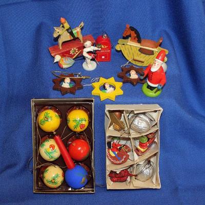 Lot 247: Vintage Wooden Ornaments $30
