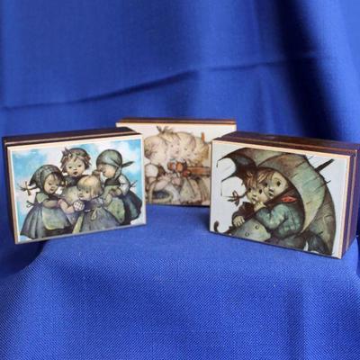Lot 231: 3 Hummel Style Boxes made in Switzerland  $15