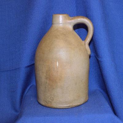 Lot 259: Antique Stoneware Jug from New Jersey   $50