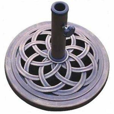 DC America UBP18181-BR 18-Inch Cast Stone Umbrella Base, Made from Rust Free Composite Materials, Bronze Powder Coated Finish